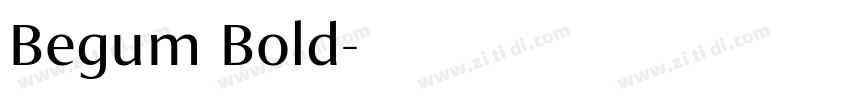 Begum Bold字体转换